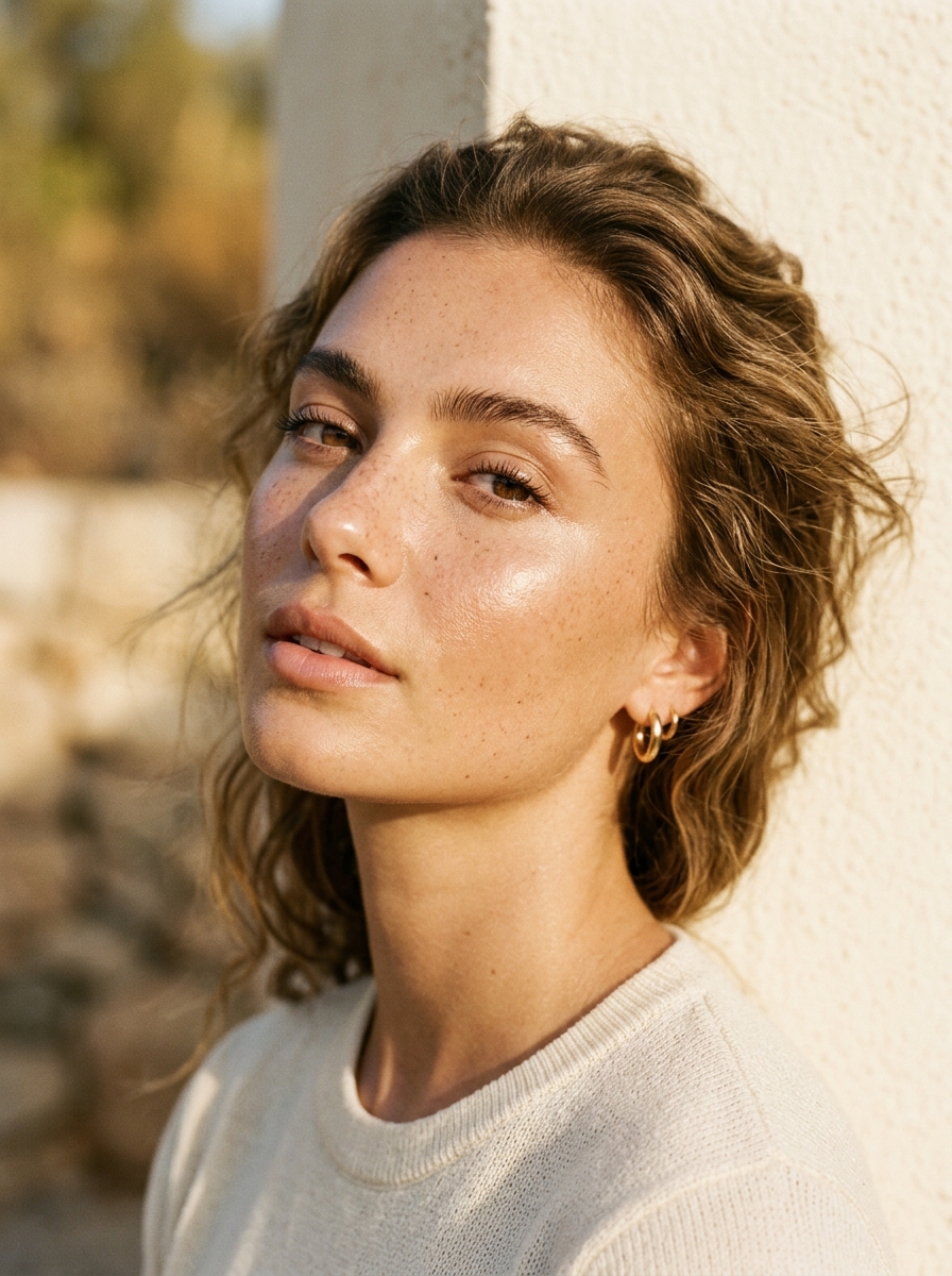 Dewy beauty portrait